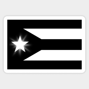 Puerto Rico black and white resistance flag Magnet